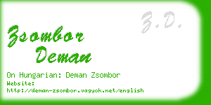 zsombor deman business card